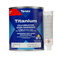 Клей полиэфирный Titanium Solido Neutro (нейтральный / без пигмента) густой 1л / Tenax Клей полиэфирный Titanium Solido Neutro (нейтральный / без пигмента) густой 1л / Tenax